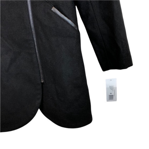 NEW French Connection Black Wool Blend Zip Jacket - Picture 8 of 13